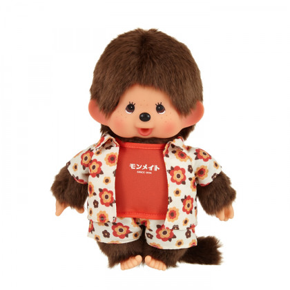 Monchhichi Monmate 復古花朵男孩M號